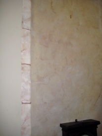 Close up showing wall texture